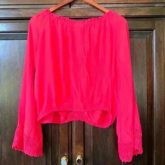 NWT! Wrangler Retro! Bohemian Blouse Top size Small in a beautiful Red design! - Picture 11 of 11